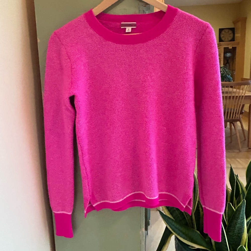 J. Crew Limited Edition Cashmere Crewneck Sweater w/ Bird’s Eye Stitch Small - Picture 15 of 16